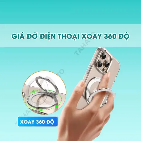 Ốp Trong Suốt Iphone 11-17Promax TAHATO bản năng cấp cứng viền mềm dễ lắp chống trầy xước ốp có chân (P127574)