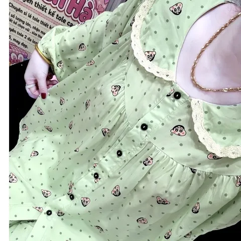 Bộ ngủ cổ sen hoạ tiết