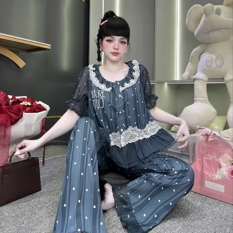 {Mẫu mới về} Bộ ngủ mặc nhà sang lụa mịn