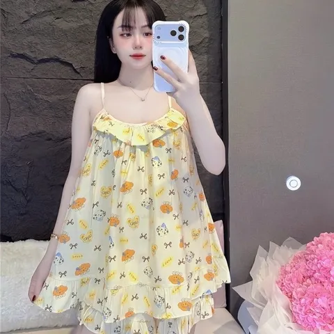 {Mẫu mới} Đùi hai dây mặc nhà