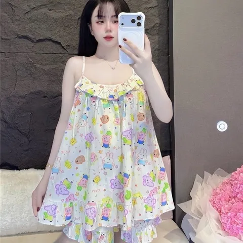 {Mẫu mới} Đùi hai dây mặc nhà