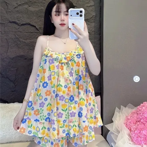 {Mẫu mới} Đùi hai dây mặc nhà