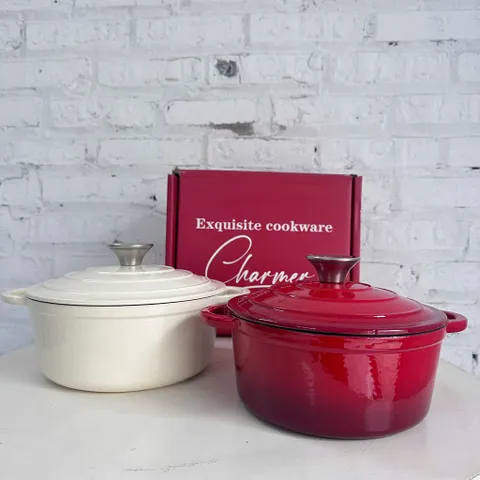 Nồi gang đúc nguyên khối thương hiệu Charmer, size 20-22-24cm (P126265)