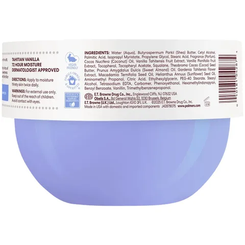 Kem dưỡng da body Palmer's Tahitian Vanilla Moisture Drenching Whipped Body Cream 250g