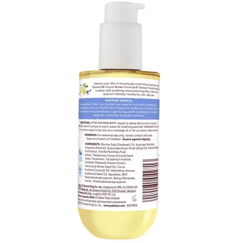 Dầu dưỡng da body Palmer's Tahitian Vanilla Moisture Drenching Body Oil 192ml