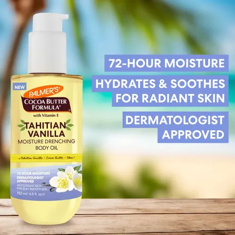 Dầu dưỡng da body Palmer's Tahitian Vanilla Moisture Drenching Body Oil 192ml