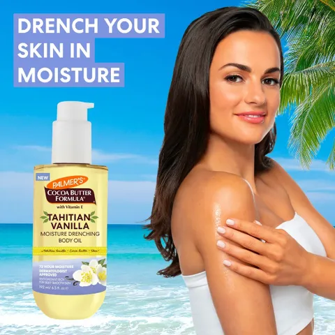 Dầu dưỡng da body Palmer's Tahitian Vanilla Moisture Drenching Body Oil 192ml