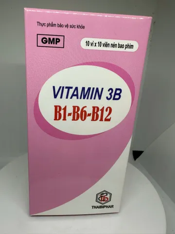 Viên uống Vitamin 3B B1-B6-B12 Thái Bình (Hộp 100 viên) Hỗ trợ bổ sung các vitamin nhóm B cần thiết cho cơ thể.