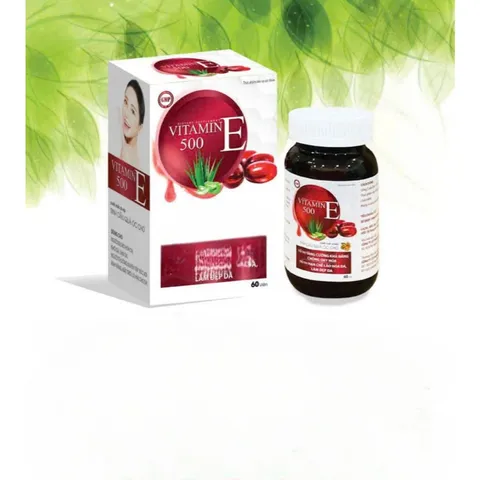 Vitamin E 500, E đỏ tinh dầu quả óc chó Vitamin E đỏ tinh dầu thông đỏ, lô hội, hoa anh đào chống oxy hóa lão hóa viên