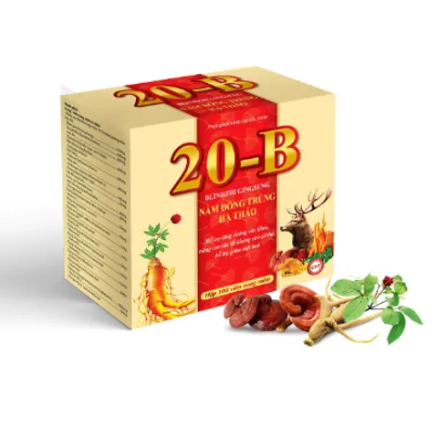 Viên tăng lực nhân sâm 20B linhzi omega Giúp bồi bổ cơ thể, ăn ngủ ngon, cho người suy nhược sau bệnhh 
