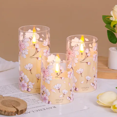 Bộ 3 Đèn Nến Điện Tử Đèn Led Nến Tân Gia Đèn Nến Pin Không Khói Trang Trí Lễ Tiệc Nến Led Trang Trí Lễ Tiệc Để Bàn