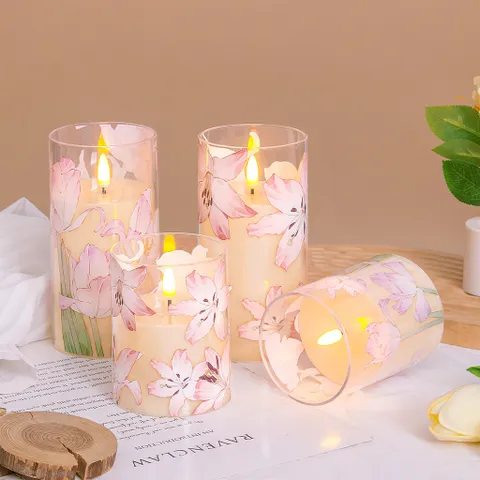 Bộ 3 Đèn Nến Điện Tử Đèn Led Nến Tân Gia Đèn Nến Pin Không Khói Trang Trí Lễ Tiệc Nến Led Trang Trí Lễ Tiệc Để Bàn