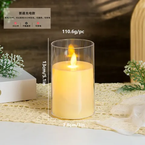 Nến Điện Tử Điểu Khiển Từ Xa Có Thể Sạc Lại Đèn Nến Led Trang Trí Phòng Ngủ Nến Điện Tử Trang Trí Lễ Tiệc Đèn Nến Điện