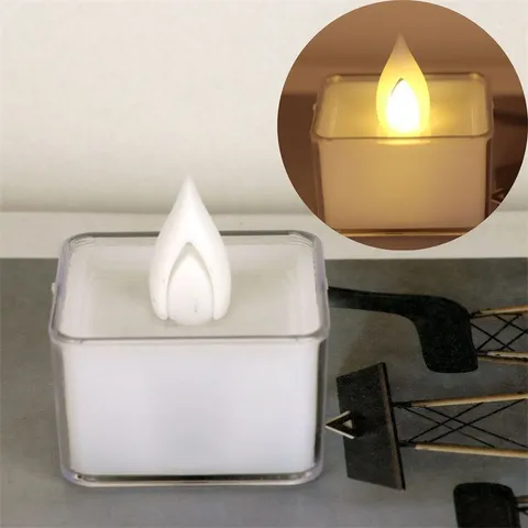 Nến Tealight Vuông Mẫu Mới Nến Điện Tử Trang Trí Lễ Tiệc Nến Led Trang Trí Phòng Ngủ Nến Trang Trí Sinh Nhật Để Bàn