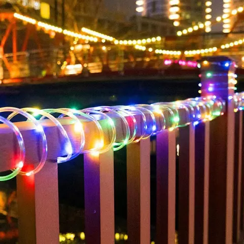 Dây đèn ống trang trí ngoài trời năng lượng mặt trời chống nước Đèn Led Trang trí Sân Vườn Ngoài Trời Đèn Trang Trí Tết