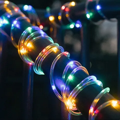 Dây đèn ống trang trí ngoài trời năng lượng mặt trời chống nước Đèn Led Trang trí Sân Vườn Ngoài Trời Đèn Trang Trí Tết