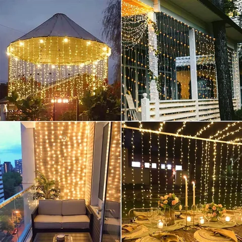Đèn Năng Lượng Mặt Trời Đèn Rèm Trang Trí Ngoài Trời Đèn Trang Trí Lễ Tiệc Năng Lượng Mặt Trời Đèn Trang Trí Sân Vườn