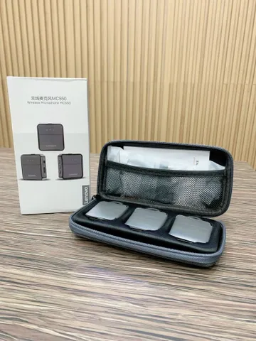 Mic thu âm không dây cài áo hãng LENOVO MC550 2TX + 1RX (P125176)
