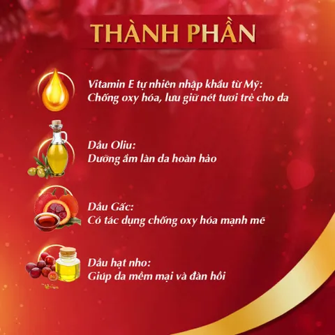 Vitamin E Đỏ EDK500 – Hỗ Trợ Làm Đẹp Da, Chống Oxy Hóa, Dưỡng Sáng, Làm Chậm Lão Hóa Da, Hộp 30 Viên