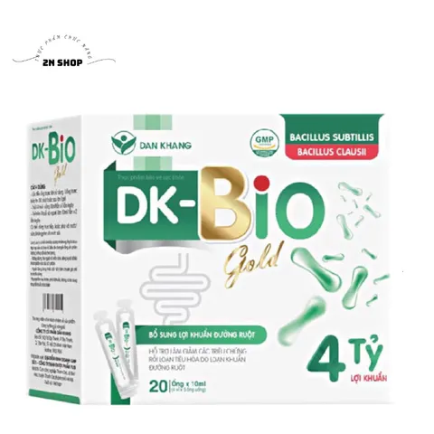 Hộp 20 Ống Uống DK BIO GOLD Hỗ Trợ Bổ Sung Lợi Khuẩn Đường Ruột 4 tỷ lợi khuẩn
