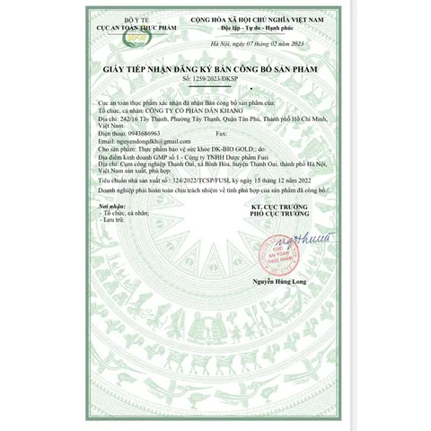 Hộp 20 Ống Uống DK BIO GOLD Hỗ Trợ Bổ Sung Lợi Khuẩn Đường Ruột 4 tỷ lợi khuẩn