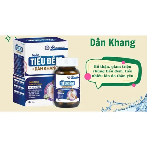Viên Uống Tiểu Đêm Dân Khang– Hỗ Trợ Chăm Sóc Hệ Tiết Niệu, Dùng Hàng Ngày Hộp  30 Viên