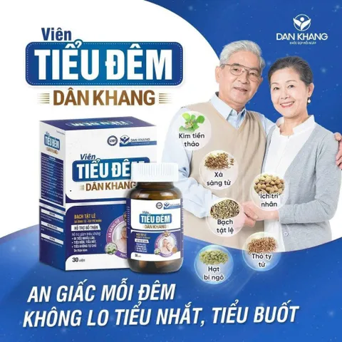 Viên Uống Tiểu Đêm Dân Khang– Hỗ Trợ Chăm Sóc Hệ Tiết Niệu, Dùng Hàng Ngày Hộp  30 Viên