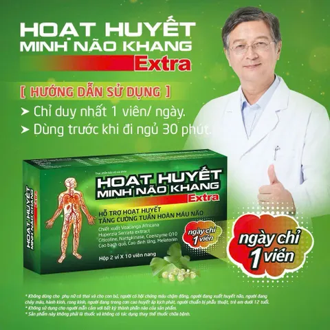 Hoạt Huyết Minh Não Khang Extra hỗ trợ hoạt huyết giảm mệt mỏi đau đầu mất ngủ suy nhược tiền đình 847482