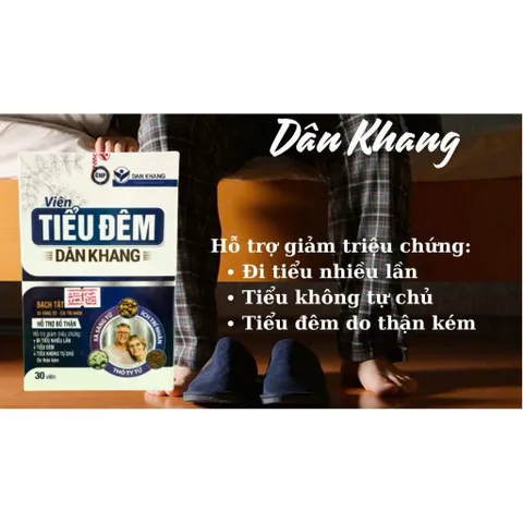 Viên Uống Tiểu Đêm Dân Khang– Hỗ Trợ Chăm Sóc Hệ Tiết Niệu, Dùng Hàng Ngày Hộp  30 Viên