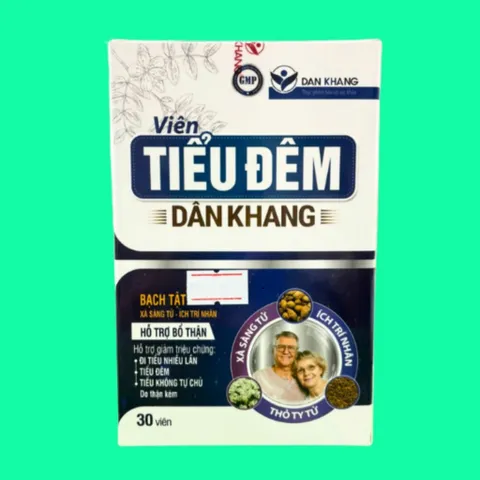 Viên Uống Tiểu Đêm Dân Khang– Hỗ Trợ Chăm Sóc Hệ Tiết Niệu, Dùng Hàng Ngày Hộp  30 Viên