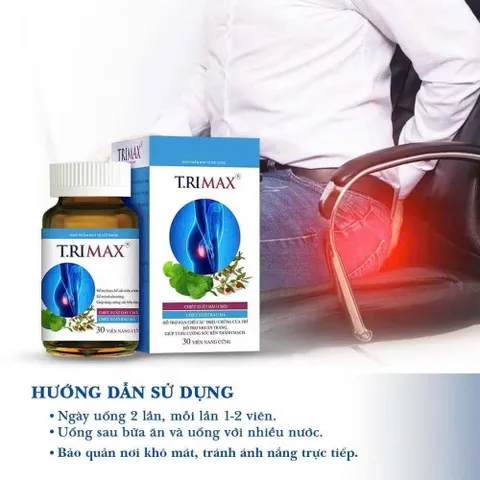 iên Uống Trimax Cho Người Bị Trĩ – Hỗ Trợ Vùng Hậu Môn, Giúp Tăng Cường Thành Mạch, Hộp 30 Viên
