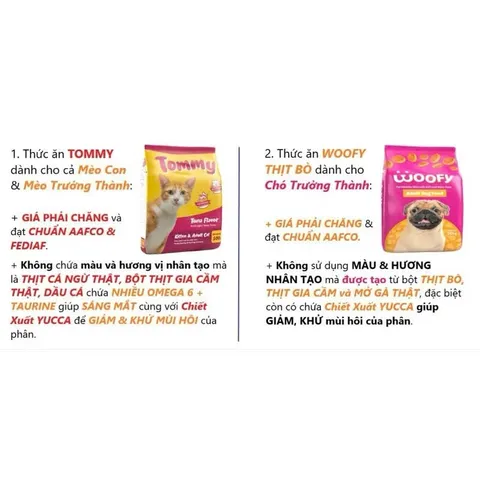 Thức ăn Tommy cho mèo con và trưởng thành gói 500G