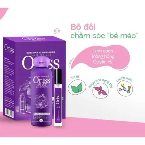 Nước hoa vùng kín nữ Oriss chiết xuất tía tô ngừa khuẩn hương thơm quyến rũ lưu hương 24h 10ml