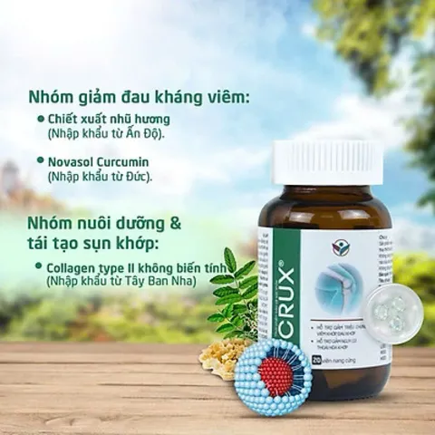 Viên uống bảo vệ sụn khớp CRUX DÂN KHANG-Giúp duy trì sự dẻo dai và linh hoạt cho khớp giảm đau khớp