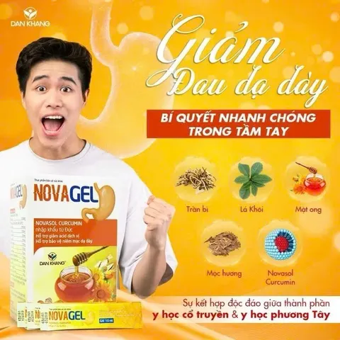 Gel Dạ Dày NOVAGEL Dân Khang – Phù Hợp Người Trào Ngược, Bảo Vệ Niêm Mạc, Êm Dịu Dạ Dày, Hộp 20 Gói