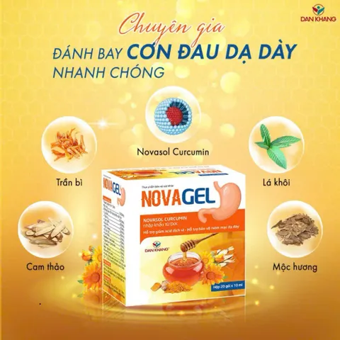 Gel Dạ Dày NOVAGEL Dân Khang – Phù Hợp Người Trào Ngược, Bảo Vệ Niêm Mạc, Êm Dịu Dạ Dày, Hộp 20 Gói