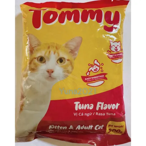 Combo 2 gói thức ăn hạt cho mèo vị cá ngừ Tommy (2 gói x 500g)