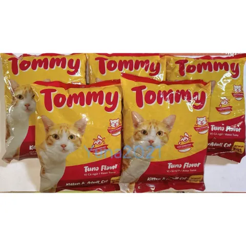 Combo 2 gói thức ăn hạt cho mèo vị cá ngừ Tommy (2 gói x 500g)