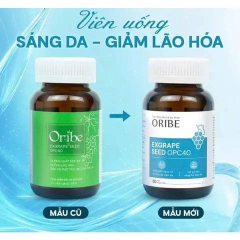 Viên uống Oribe giúp giảm nguy cơ lão hóa da, sạm da, chống oxy hóa tăng độ đàn hồi da Hộp 30 viên