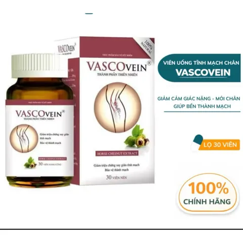 Viên uống hỗ trợ giảm triệu chứng tê đau phù do suy giãn tĩnh mạch Vascovein Dân Khang