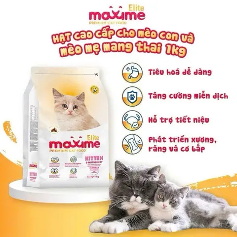 Maxime Elite Thức ăn cao cấp dành cho mèo con và mèo mẹ đang mang thai 1kg