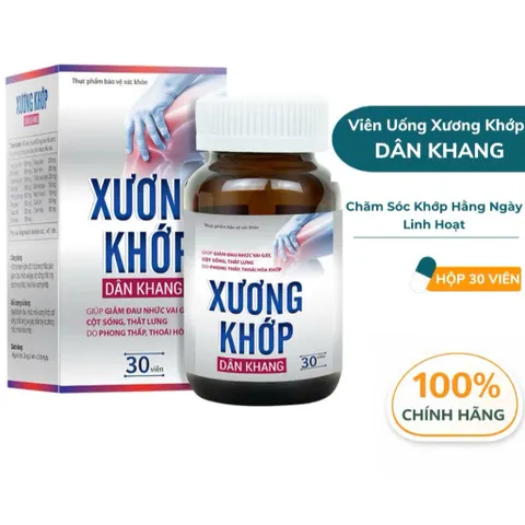 Viên Xương Khớp Dân Khang – Hỗ Trợ Giảm Cảm Giác Đau Nhức, Giúp Khớp Dễ Chịu, Linh Hoạt, Hộp 30 Viên