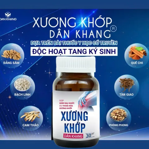 Viên Xương Khớp Dân Khang – Hỗ Trợ Giảm Cảm Giác Đau Nhức, Giúp Khớp Dễ Chịu, Linh Hoạt, Hộp 30 Viên