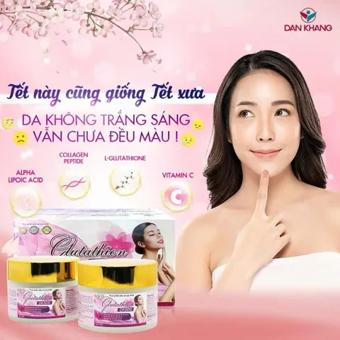 Viên Uống Trắng Da Glutathione DK500 - Giúp Da Trắng Sáng, Căng Mịn, Chống Lão Hóa Da Hộp 30 Viên