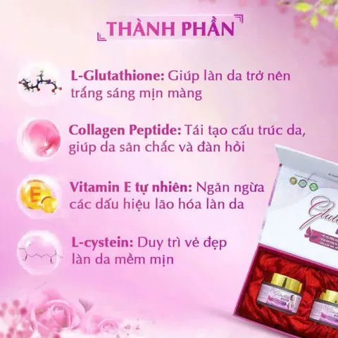 Viên Uống Trắng Da Glutathione DK500 - Giúp Da Trắng Sáng, Căng Mịn, Chống Lão Hóa Da Hộp 30 Viên