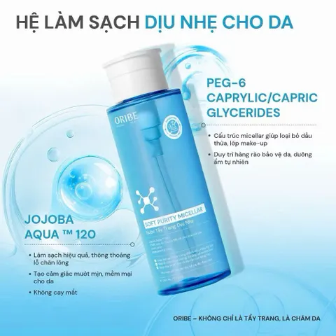 Nước tẩy trang Oribe làm sạch sâu dịu nhẹ không cay mắt cho mọi làn da 847527