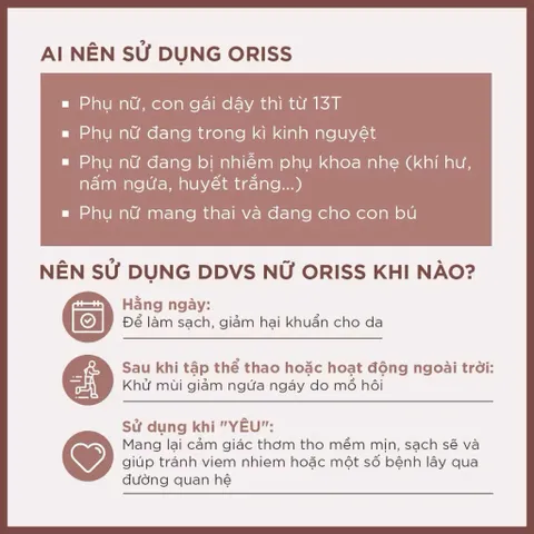 Dung dịch vệ sinh phụ nữ Oriss trầu không dịu nhẹ hỗ trợ khử mùi, không gây khô rát 150ml/Chai