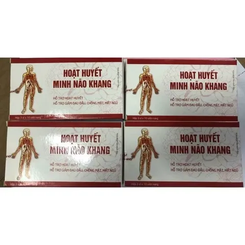 Hoạt Huyết Minh Não Khang  giảm đau đầu chóng mặt mất ngủ tăng lưu thông máu Hộp 30 viên