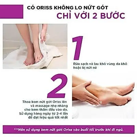 Kem nứt gót và dưỡng da chân tay Oriss tinh chất nghệ và trầu không tái tạo làm hồng gót Tuýp 30gr 847535