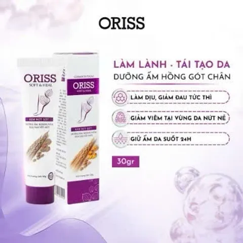 Kem nứt gót và dưỡng da chân tay Oriss tinh chất nghệ và trầu không tái tạo làm hồng gót Tuýp 30gr 847535